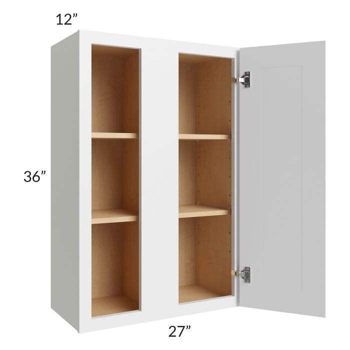 RTA Township White 27" x 36" Wall Blind Cabinet