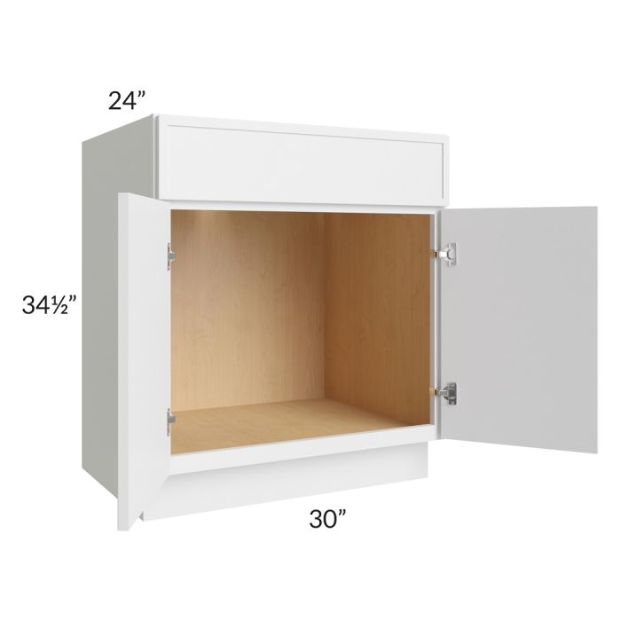 RTA Township White 30" Sink Base Cabinet with 2 Decorative END Panels