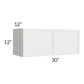 RTA Township White 30" x 12" Wall Cabinet