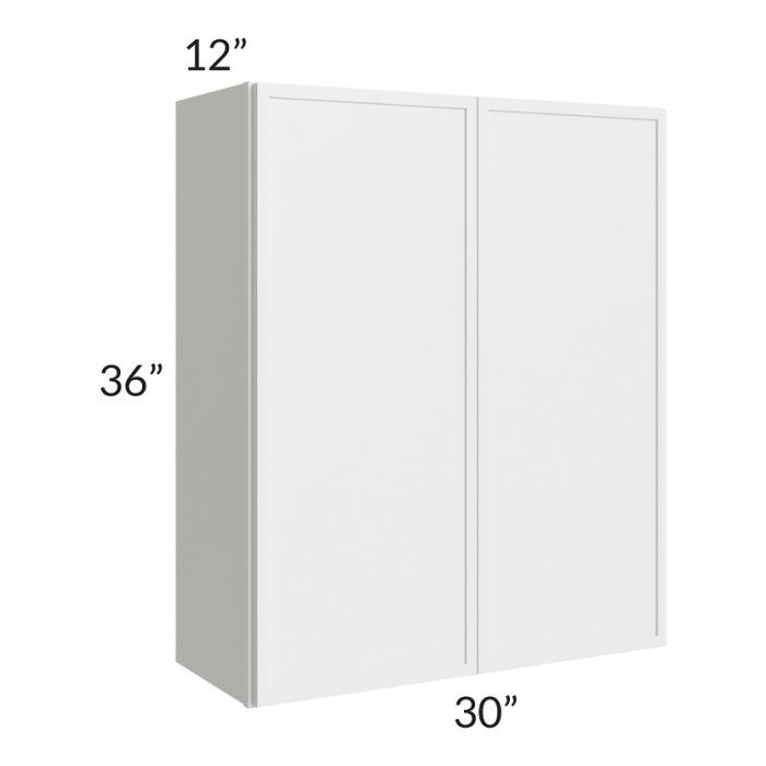 RTA Township White 30" x 36" Wall Cabinet with 2 Decorative END Panels