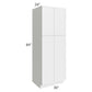 RTA Township White 30" x 84" Wall Pantry Cabinet with 4 Roll Out Trays