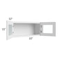 RTA Township White 33" x 15" Wall Glass Door Cabinet