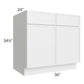 RTA Township White 36" Base Cabinet with 1 Roll Out Tray