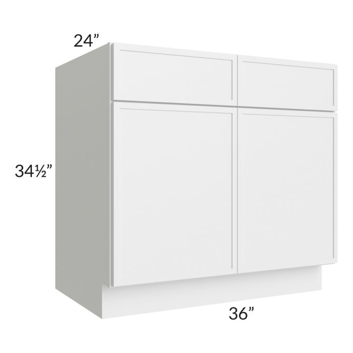 RTA Township White 36" Base Cabinet with 1 Roll Out Tray