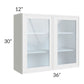 RTA Township White 36" x 30" Wall Glass Door Cabinet