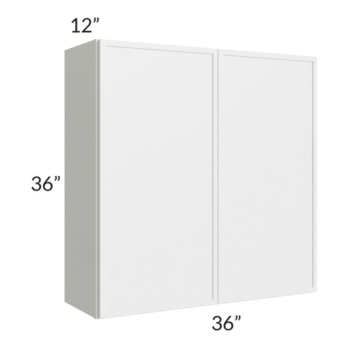 RTA Township White 36" x 36" Wall Cabinet with 1 Decorative END Panel