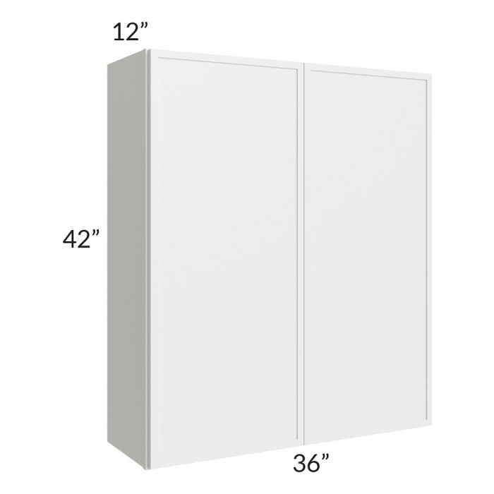RTA Township White 36" x 42" Wall Cabinet with 2 Decorative END Panels