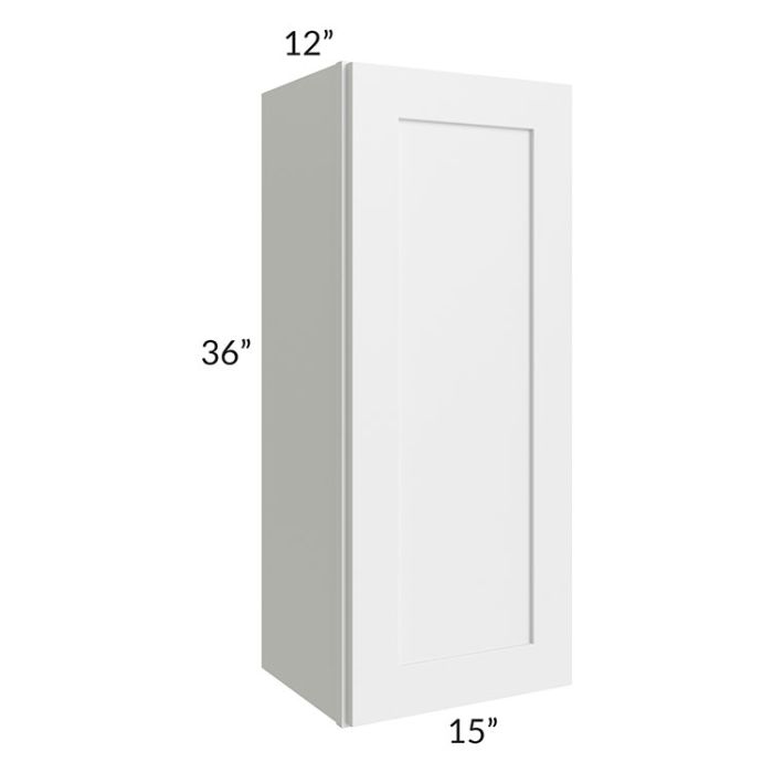 RTA Vail White Shaker 15" x 36" Wall Cabinet