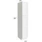 RTA Vail White Shaker 15" x 84" Wall Pantry with 3 Roll Out Trays