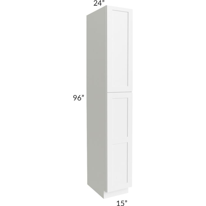 RTA Vail White Shaker 15" x 96" Wall Pantry with 4 Roll Out Trays