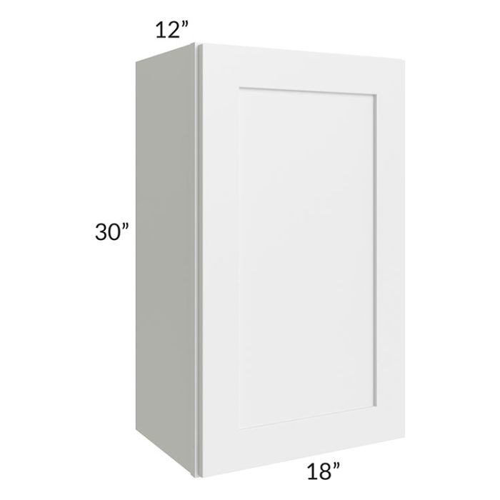 RTA Vail White Shaker 18" x 30" Wall Cabinet with 2 Decorative End Panels