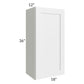 RTA Vail White Shaker 18" x 36" Wall Cabinet with 2 Decorative End Panels