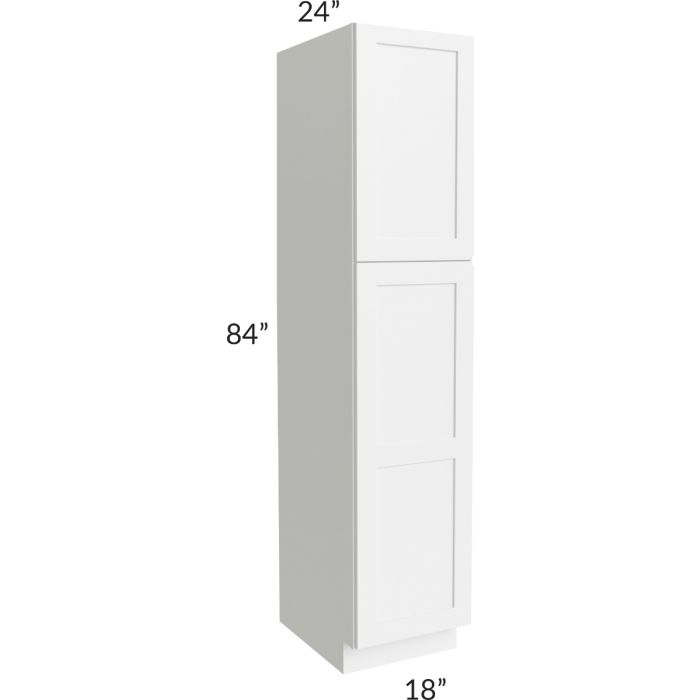 RTA Vail White Shaker 18" x 84" Wall Pantry with 1 Roll Out Tray