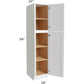 RTA Vail White Shaker 18" x 84" Wall Pantry with 1 Roll Out Tray