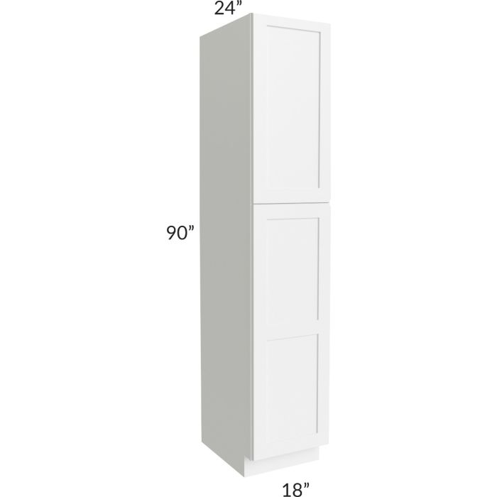 RTA Vail White Shaker 18" x 90" Wall Pantry with 4 Roll Out Trays