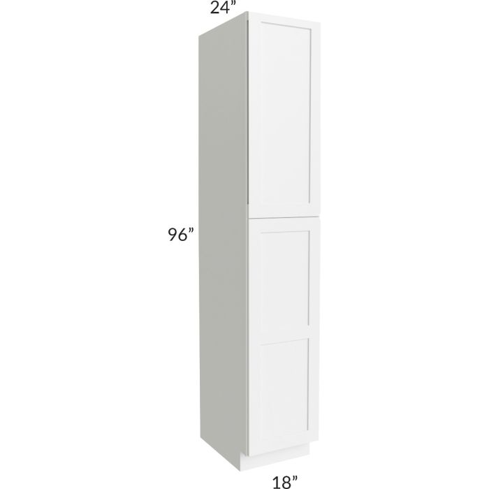 RTA Vail White Shaker 18" x 96" Wall Pantry with 1 Roll Out Tray