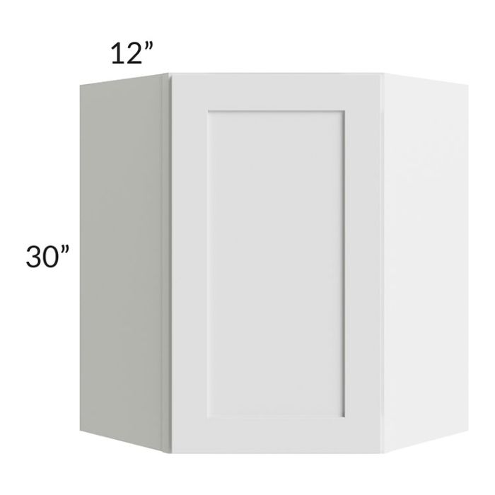 RTA Vail White Shaker 24" x 30" Wall Diagonal Corner Cabinet