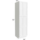 RTA Vail White Shaker 24" x 90" Wall Pantry with 4 Roll Out Trays