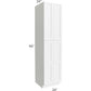 RTA Vail White Shaker 24" x 96" Wall Pantry with 1 Roll Out Tray