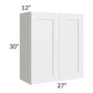 RTA Vail White Shaker 27" x 30" Wall Cabinet