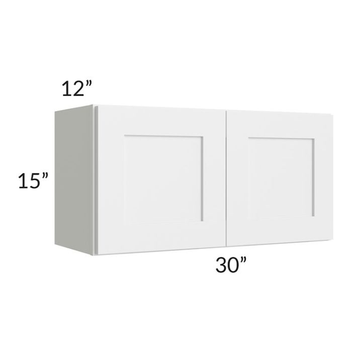 RTA Vail White Shaker 30" x 15" Wall Cabinet
