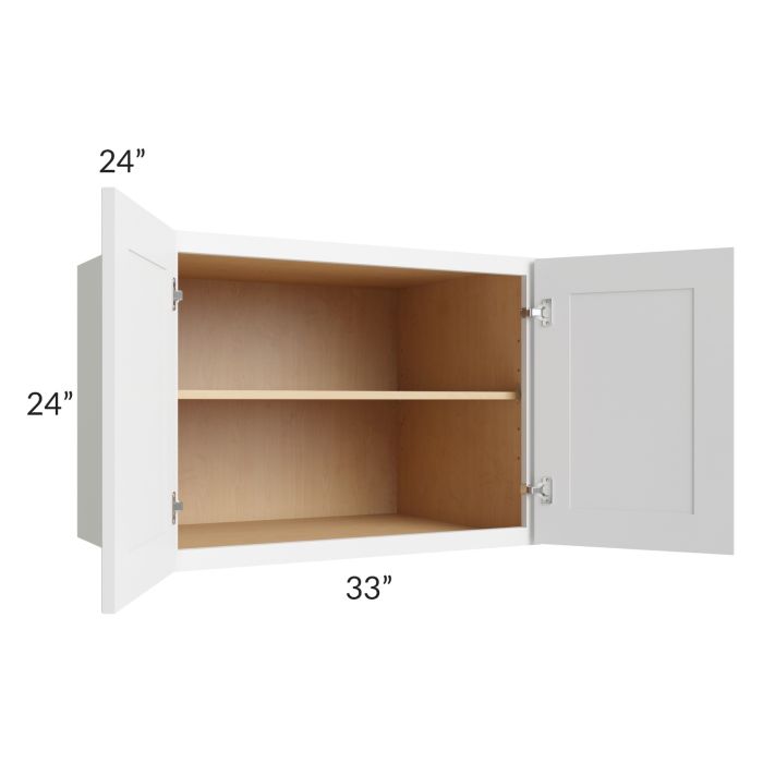 RTA Vail White Shaker 33" x 24" x 24" Wall Cabinet