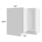 RTA Vail White Shaker 36" Lazy Susan Base Cabinet