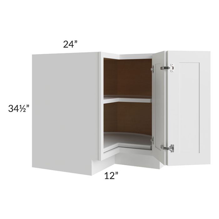 RTA Vail White Shaker 36" Lazy Susan Base Cabinet