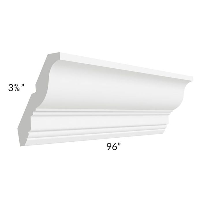 RTA Vail White Shaker 4.5" x 96" Crown Molding - Cut Molding in Half (Two 4ft Sections)