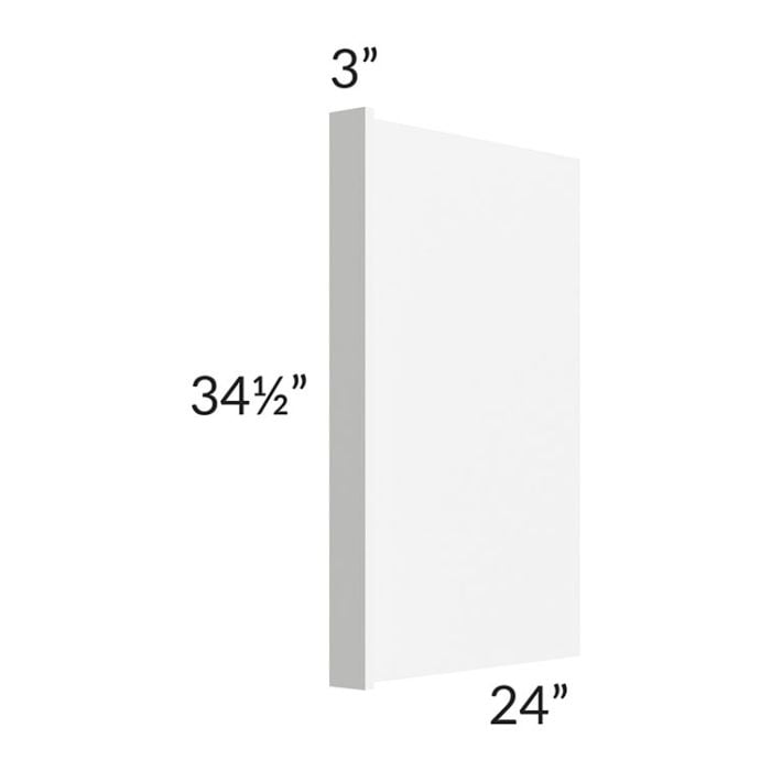 RTA Vail White Shaker Appliance End Panel with a 3