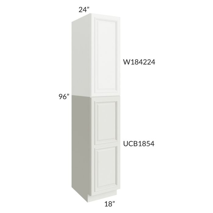 RTA Wellfleet Linen 18" x 54" Pantry Base Cabinet