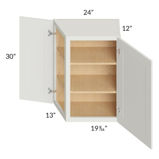 RTA Wellfleet Linen 24" x 30" Wall End Angle Cabinet