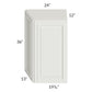 RTA Wellfleet Linen 24" x 36" Wall End Angle Cabinet