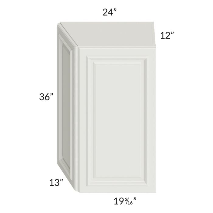 RTA Wellfleet Linen 24" x 36" Wall End Angle Cabinet