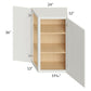 RTA Wellfleet Linen 24" x 36" Wall End Angle Cabinet