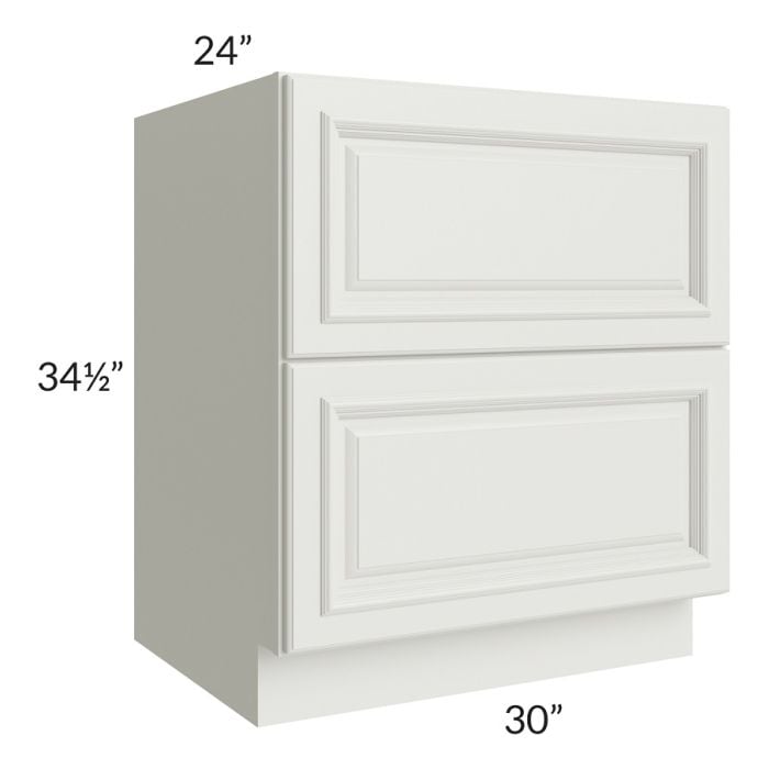 RTA Wellfleet Linen 30" 2-Drawer Base Cabinet