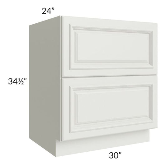 RTA Wellfleet Linen 30" 2-Drawer Base Cabinet