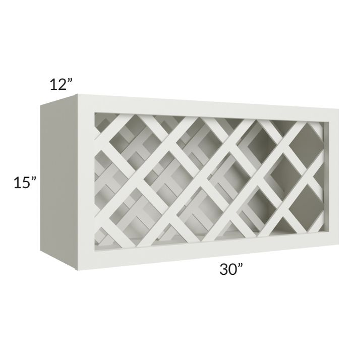 RTA Wellfleet Linen 30" x 15" Wine Rack Cabinet