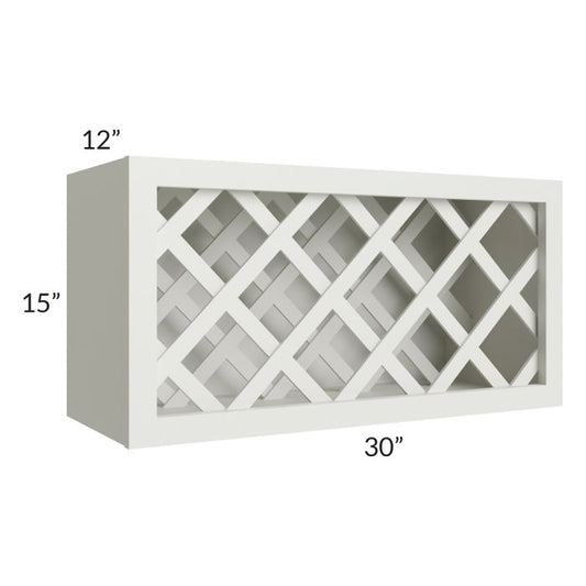 RTA Wellfleet Linen 30" x 15" Wine Rack Cabinet