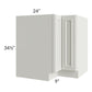 RTA Wellfleet Linen 33" Easy Reach Corner Base Cabinet