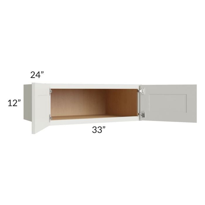 RTA Wellfleet Linen 33" x 12" x 24" Wall Cabinet