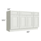 RTA Wellfleet Linen 60" Sink Base Cabinet