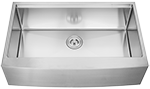 Ridge Front Apron 33" Stainless Steel Kirchen Sink by Chemcore Industries