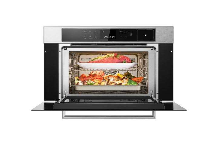 Robam 30" Silver Built-In Combi Steam Oven With 13 Different Cooking Modes