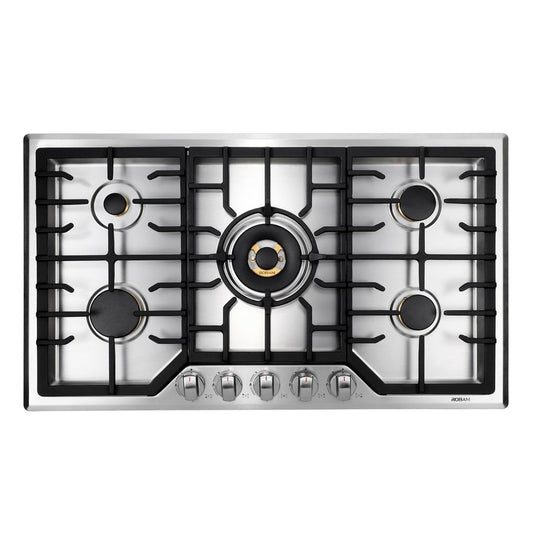 Robam G-Series 36" Drop-In Stainless Steel 5 Burner Gas Cooktop Stove