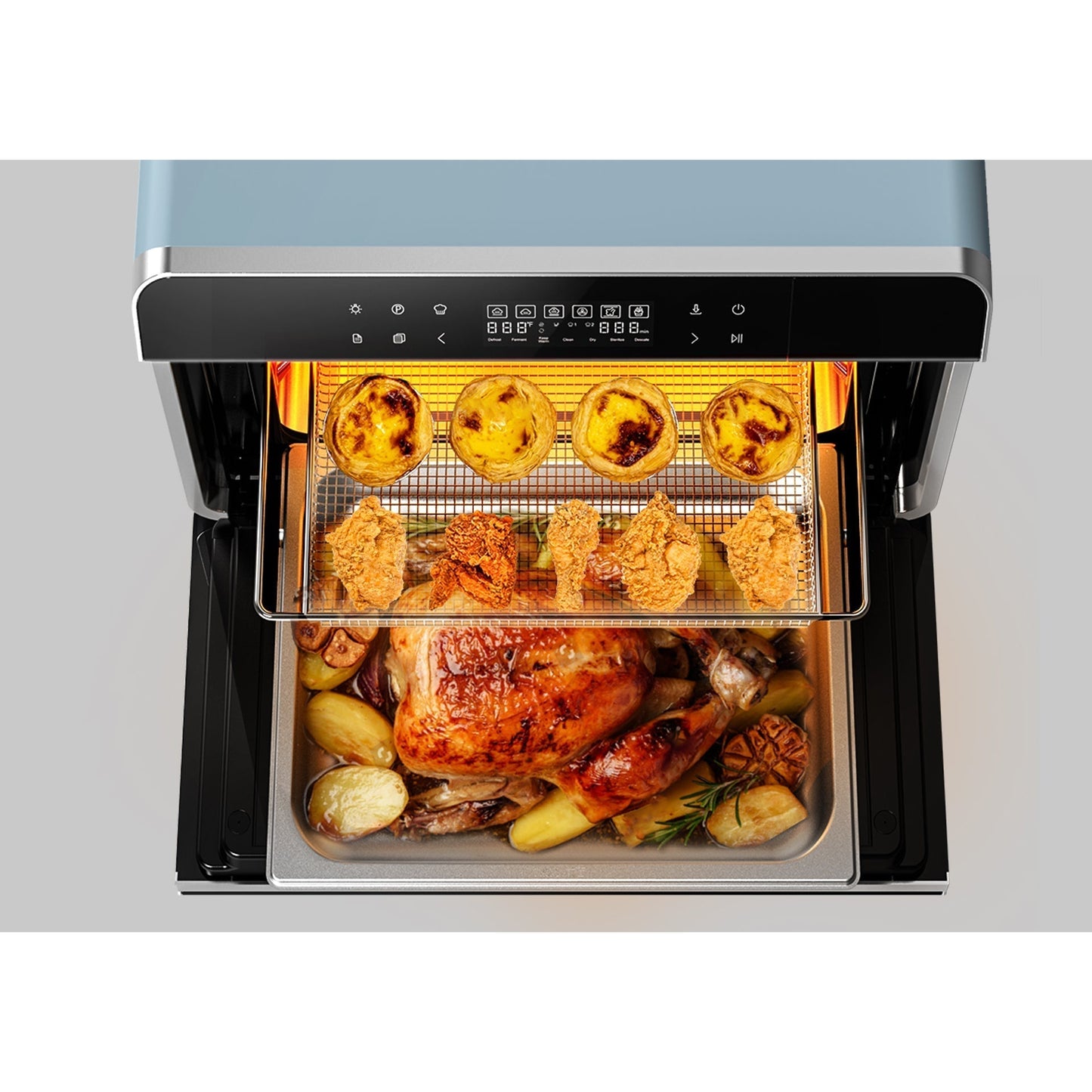 Robam R-Box 20-in-1 Seasalt Blue Combi Steam Oven With External Water Tank and LED Display