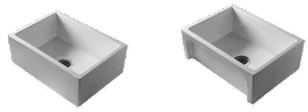 Romano Italian Reversible Single Bowl 30" White Fireclay Kitchen Sink by Chemcore Industries