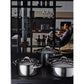 Ruffoni Symphoria Prima 10" 5-Quart Hammered Clad Stainless Steel Braiser With Riveted Stainless Steel Lid and Handle Inlaid With Signature Copper Coin