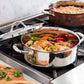 Ruffoni Symphoria Prima 10" 5-Quart Hammered Clad Stainless Steel Braiser With Riveted Stainless Steel Lid and Handle Inlaid With Signature Copper Coin