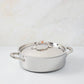 Ruffoni Symphoria Prima 10" 5-Quart Hammered Clad Stainless Steel Braiser With Riveted Stainless Steel Lid and Handle Inlaid With Signature Copper Coin